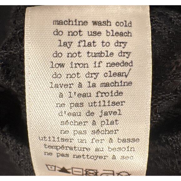 Rag & Bone Black Mesh Long Sleeve Sheer Top Size Medium Goth Dark Romantic READ - Picture 9 of 11